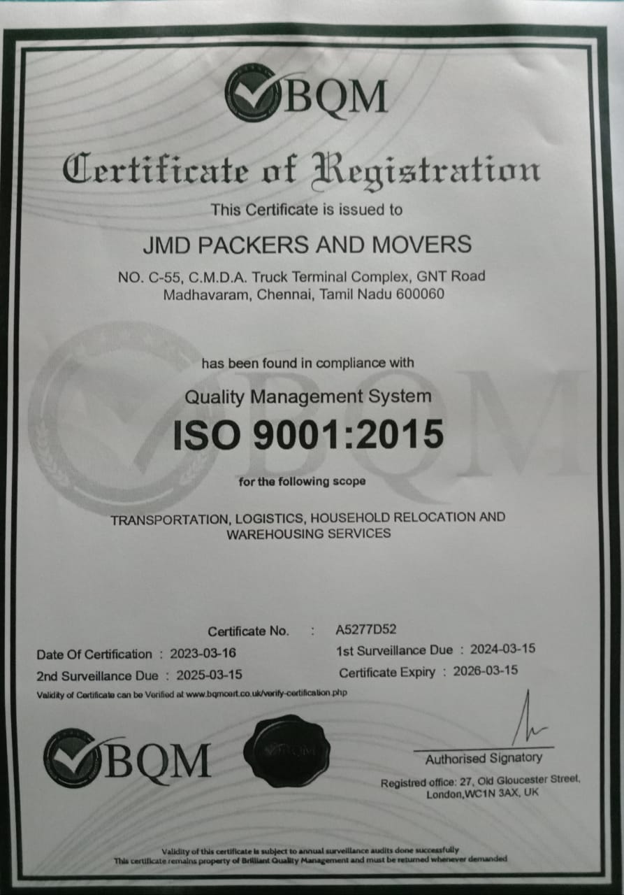 JMD Packers And Movers document